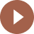 Brown play icon over dark backdrop