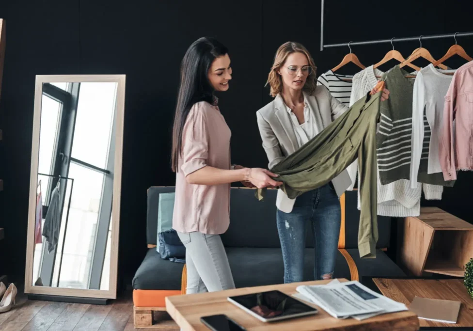Fashion consultation in clothing store